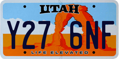 UT license plate Y276NF