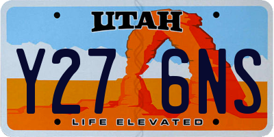 UT license plate Y276NS