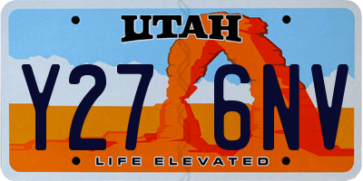 UT license plate Y276NV