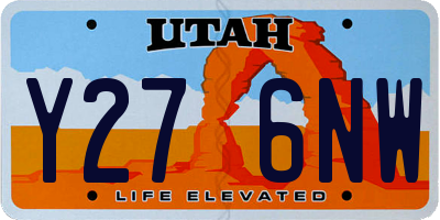 UT license plate Y276NW