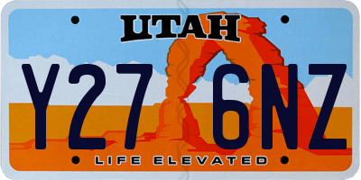 UT license plate Y276NZ