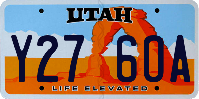 UT license plate Y276OA