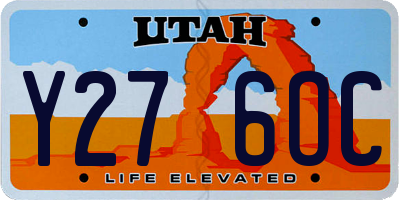 UT license plate Y276OC