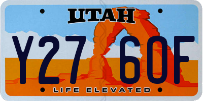 UT license plate Y276OF