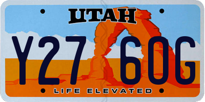UT license plate Y276OG