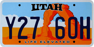 UT license plate Y276OH
