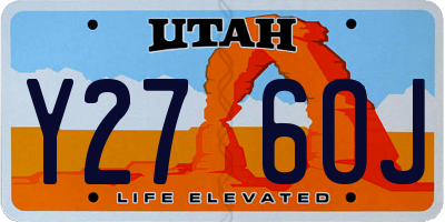 UT license plate Y276OJ