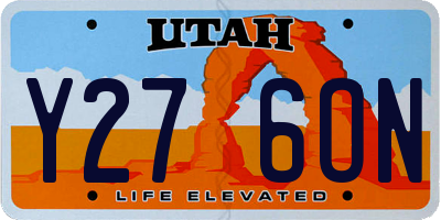 UT license plate Y276ON