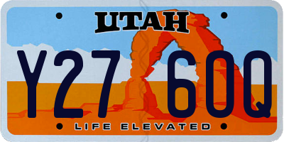 UT license plate Y276OQ