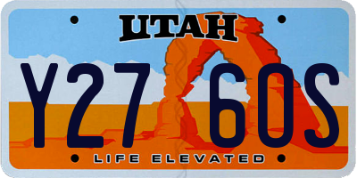 UT license plate Y276OS
