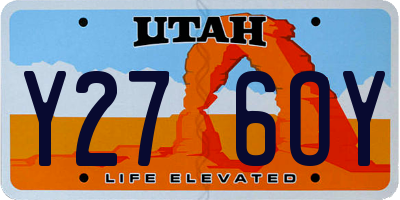 UT license plate Y276OY