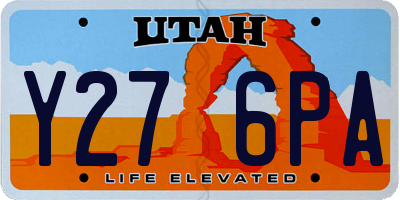 UT license plate Y276PA