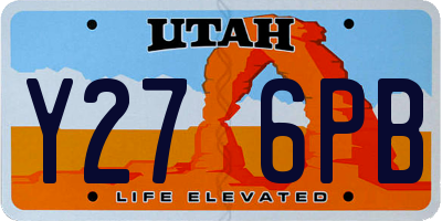UT license plate Y276PB