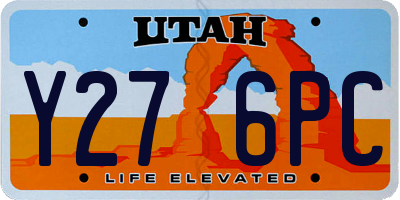 UT license plate Y276PC