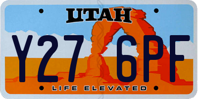 UT license plate Y276PF