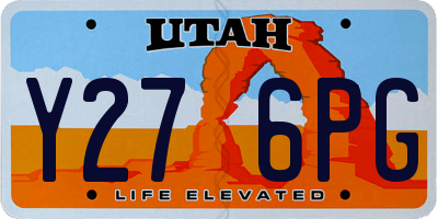 UT license plate Y276PG
