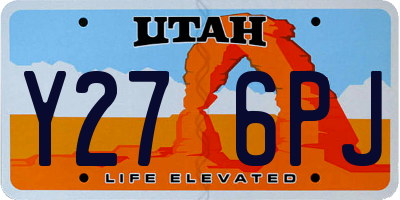 UT license plate Y276PJ