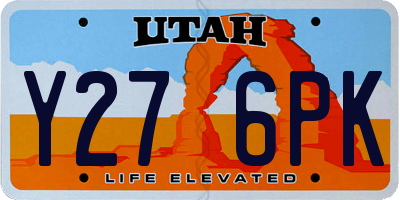 UT license plate Y276PK