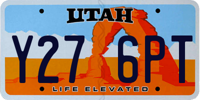 UT license plate Y276PT