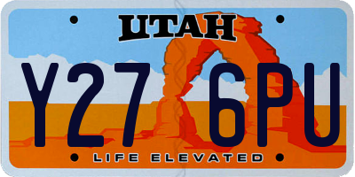 UT license plate Y276PU