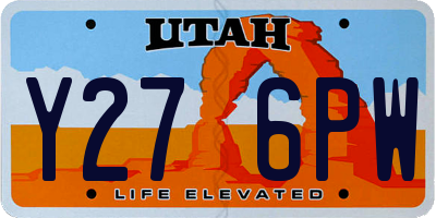 UT license plate Y276PW