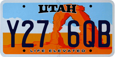 UT license plate Y276QB