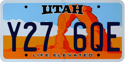 UT license plate Y276QE