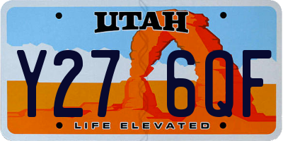 UT license plate Y276QF