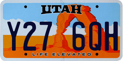 UT license plate Y276QH