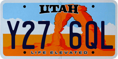 UT license plate Y276QL