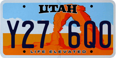 UT license plate Y276QO