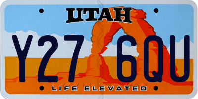 UT license plate Y276QU