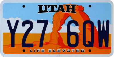 UT license plate Y276QW