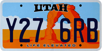 UT license plate Y276RB