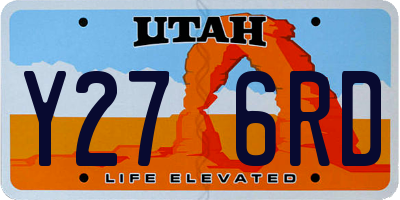 UT license plate Y276RD