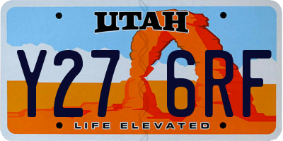 UT license plate Y276RF