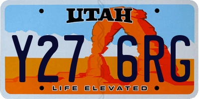 UT license plate Y276RG