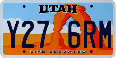 UT license plate Y276RM