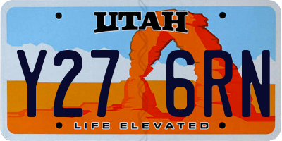 UT license plate Y276RN