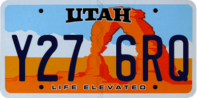 UT license plate Y276RQ