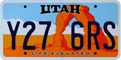 UT license plate Y276RS