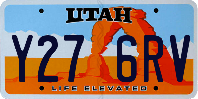 UT license plate Y276RV