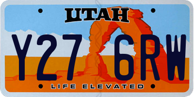 UT license plate Y276RW