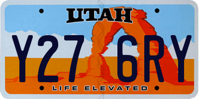 UT license plate Y276RY