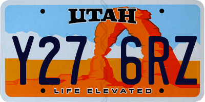 UT license plate Y276RZ