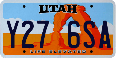 UT license plate Y276SA
