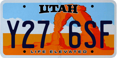 UT license plate Y276SF
