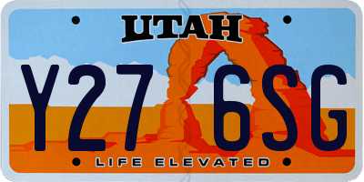 UT license plate Y276SG