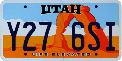 UT license plate Y276SI