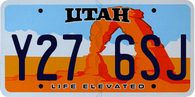 UT license plate Y276SJ